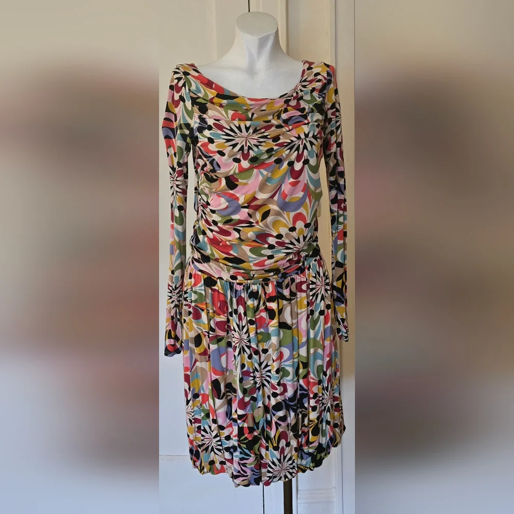 Leota New York Colorful Abstract Dress Size S - Picture 1 of 5